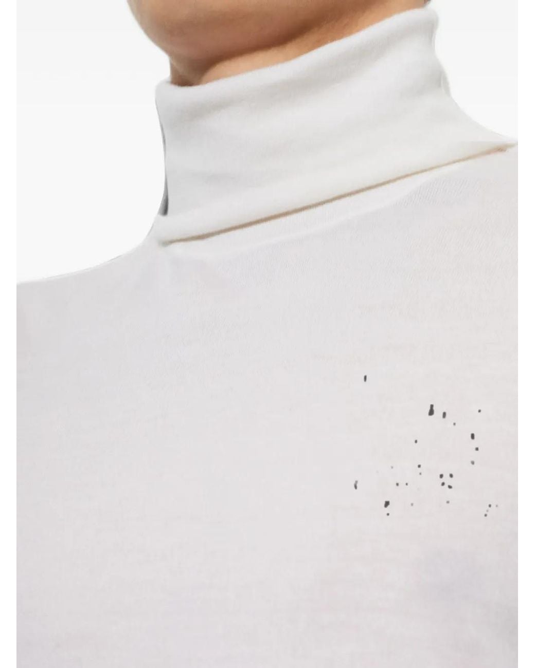Lisa Yang White Quentin Turtleneck Sweater for men