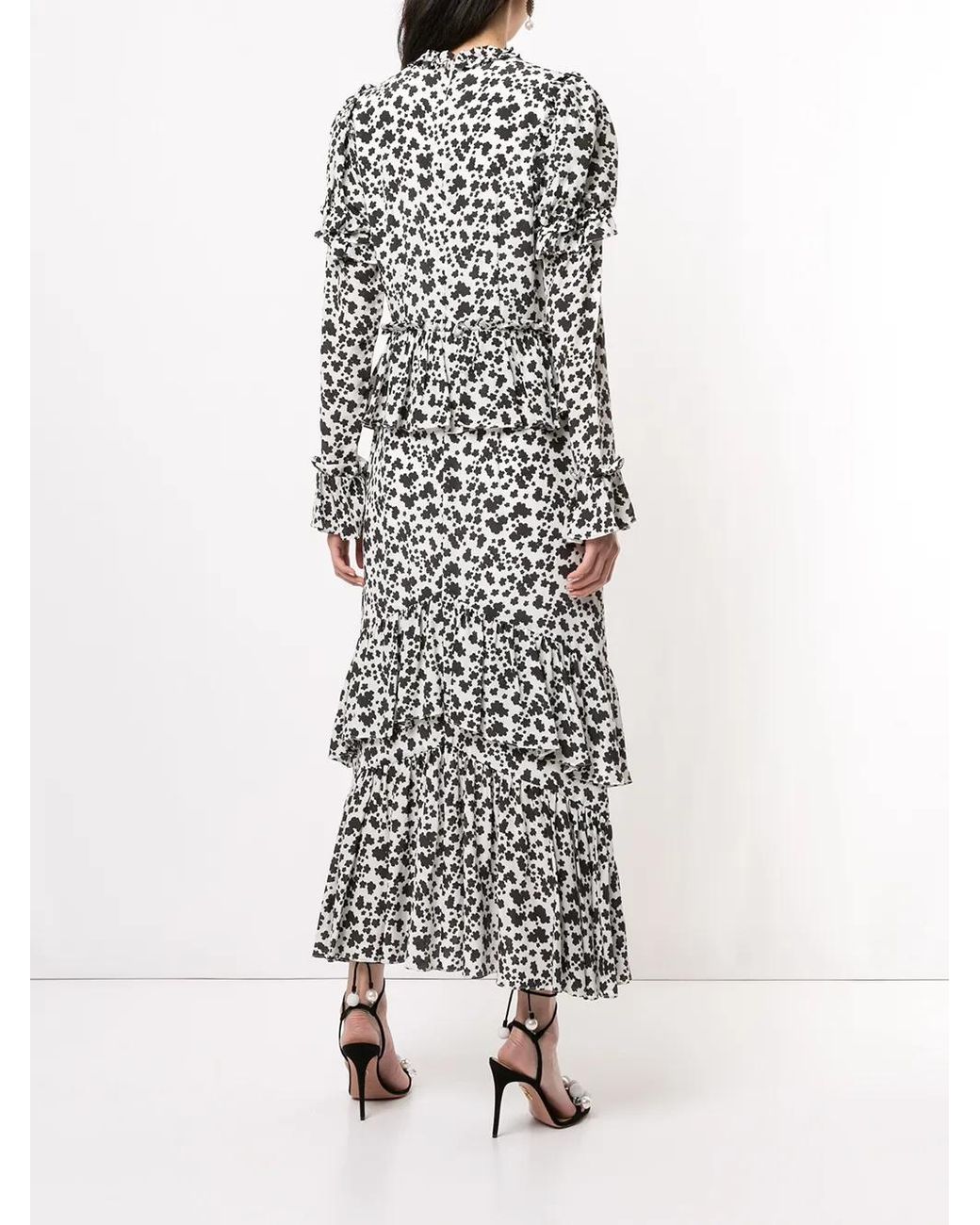 Macgraw White Parterre Blossom Print Dress