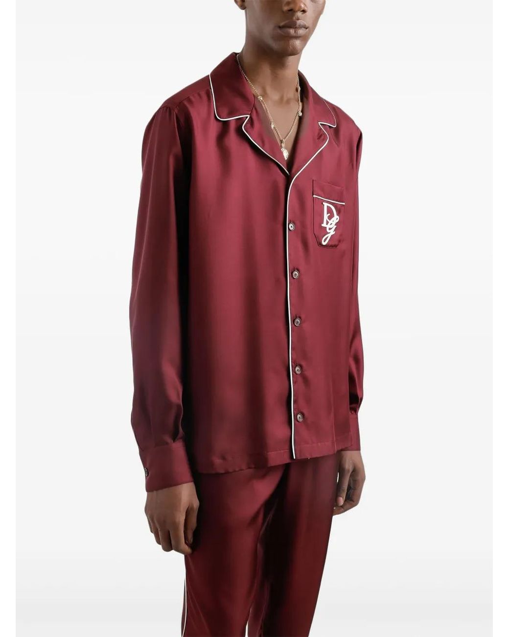 Dolce & Gabbana Logo-Embroidered Shirt for men