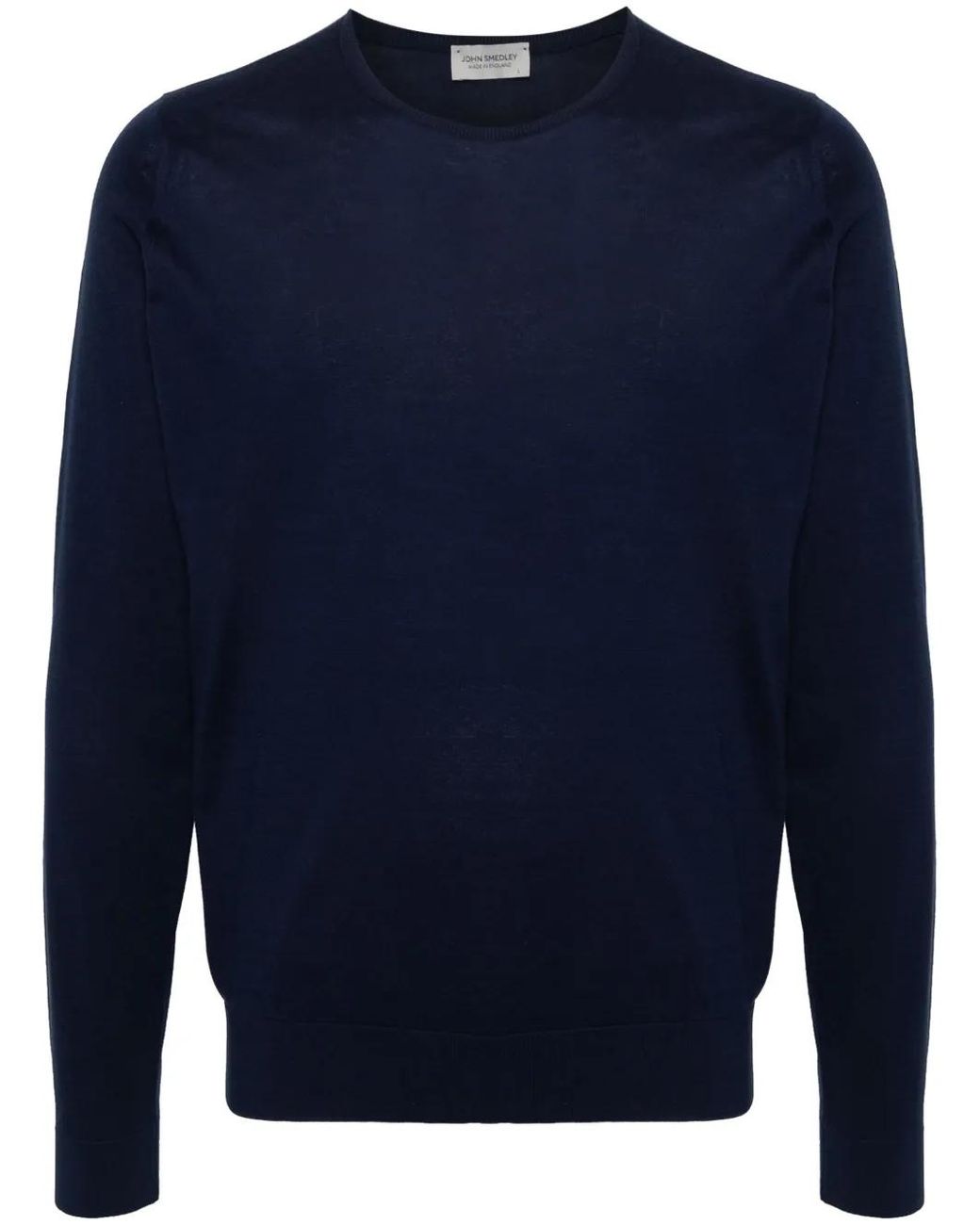John Smedley Blue Fine-Knit Cotton Jumper for men