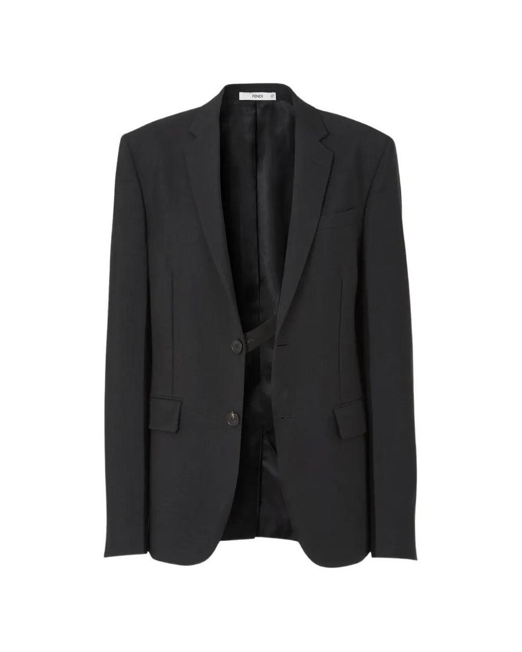 Fendi Black Single-Breasted Blazer