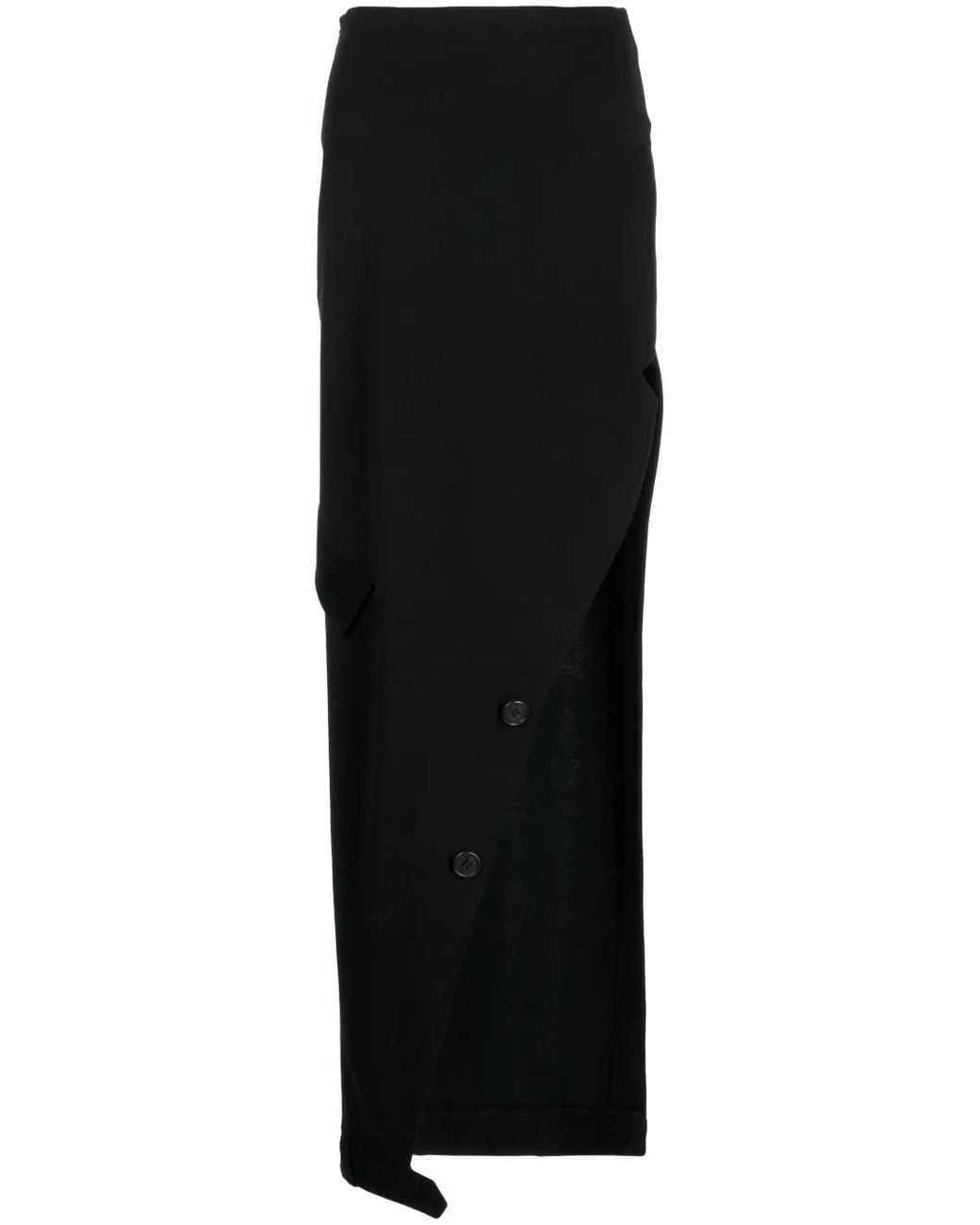 Monse Black High-Waisted Cotton Skirt