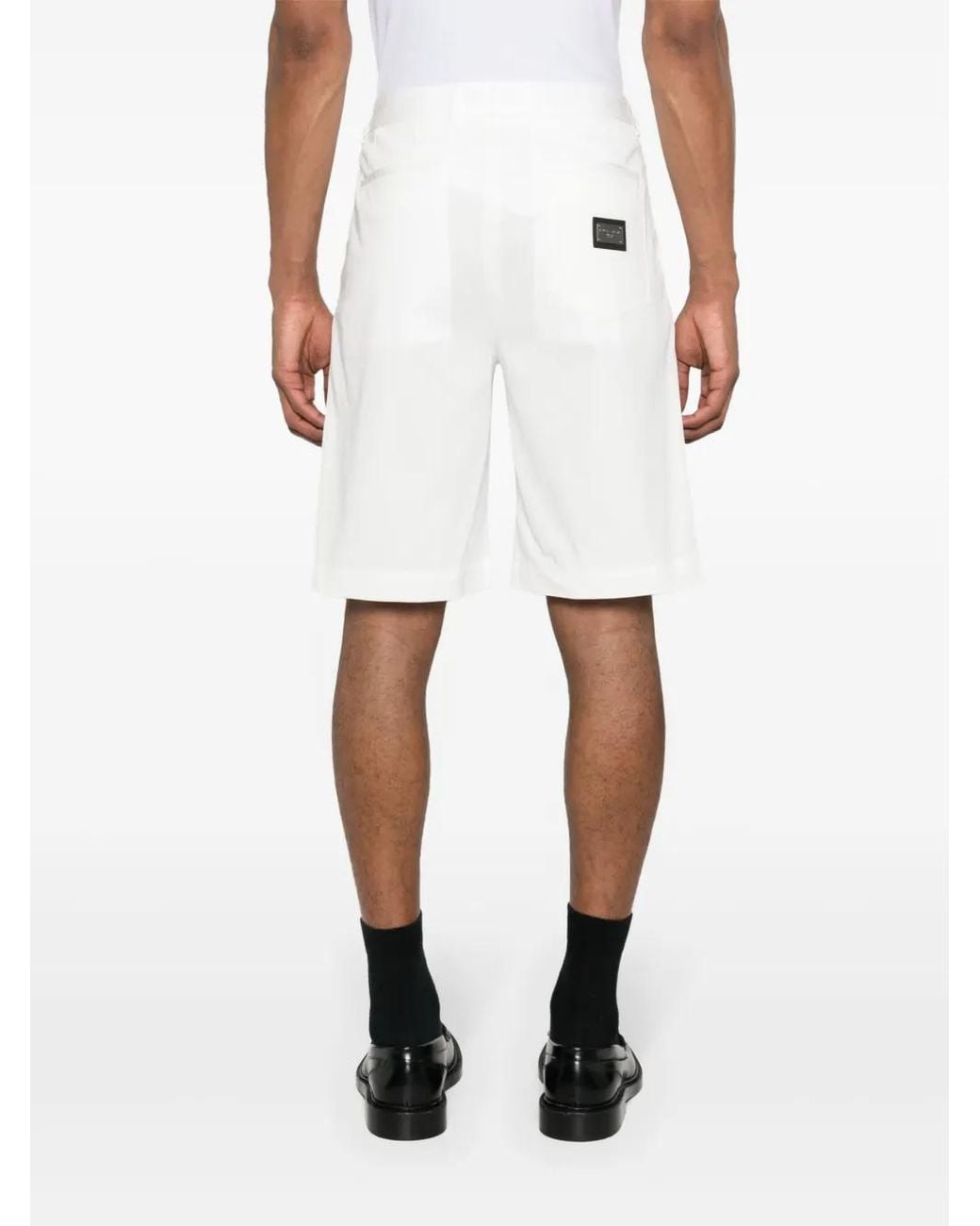 Dolce & Gabbana White Chino-Style Shorts for men