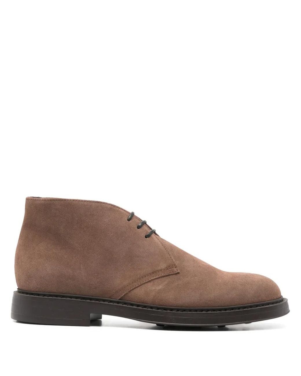 Doucal's Brown Chukka Lace-Up Derby Shoes for men