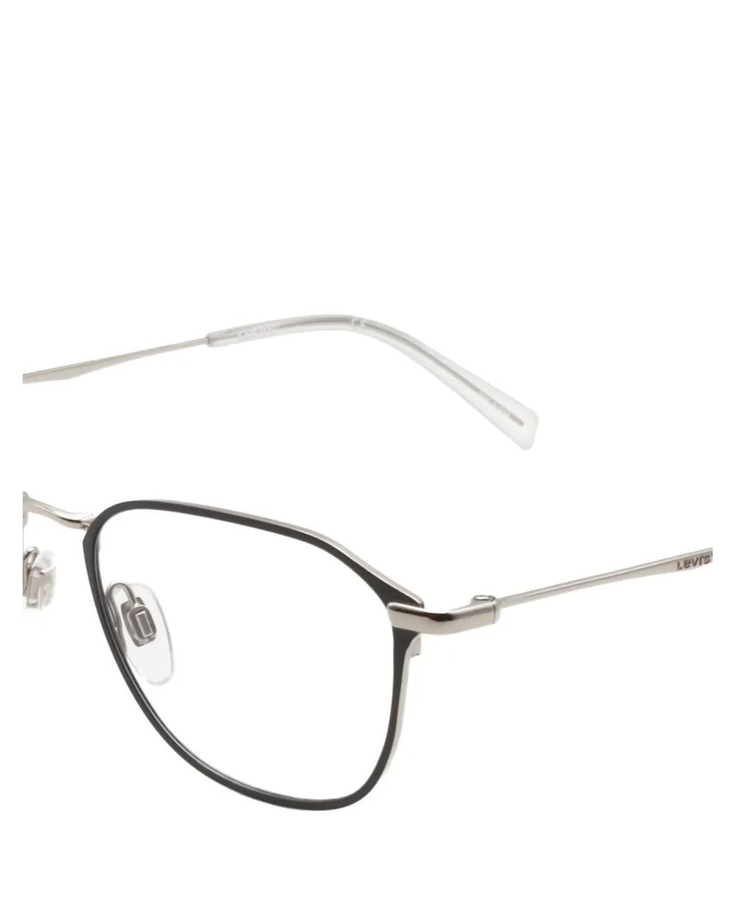 Levi's White Geometric-Frame Glasses for men