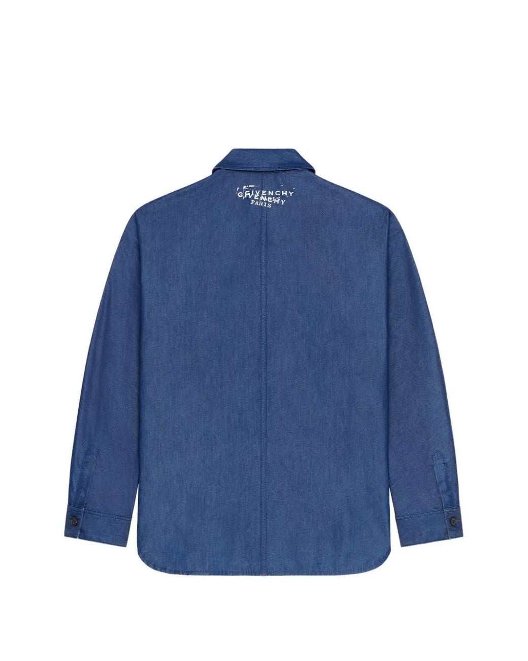 Givenchy Blue Couture Seam Overshirt Denim With Stamp for men