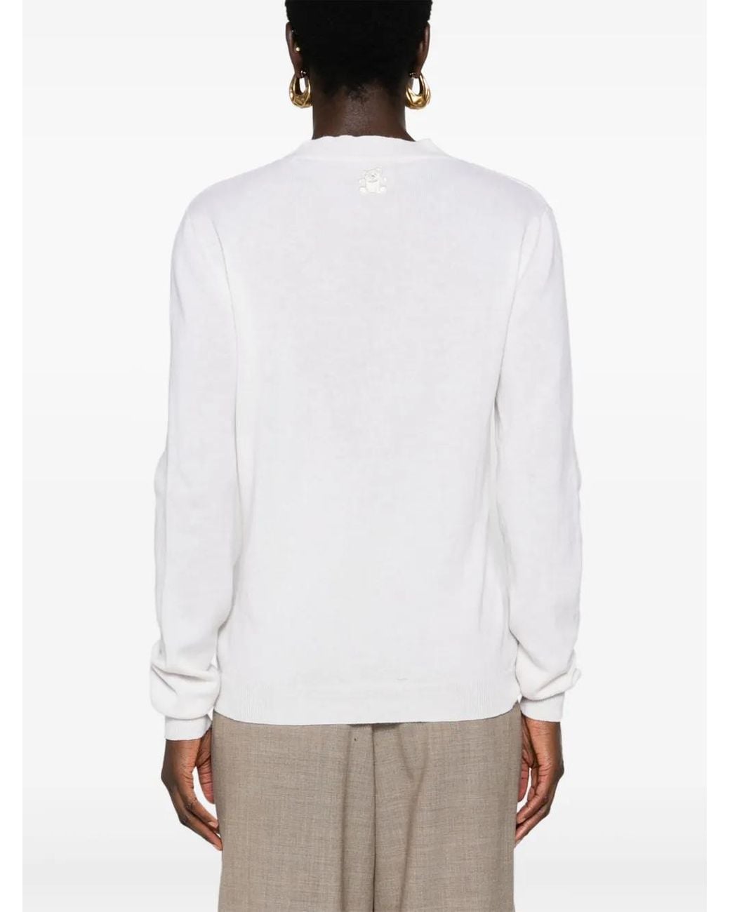 Teddy Cashmere White Roma Cashmere Jumper