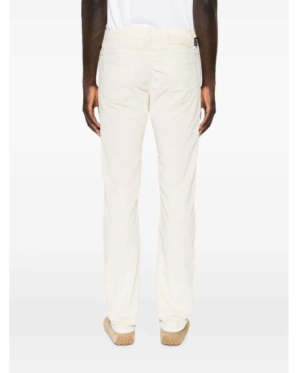 Jacob Cohen White Bard Corduroy Trousers for men