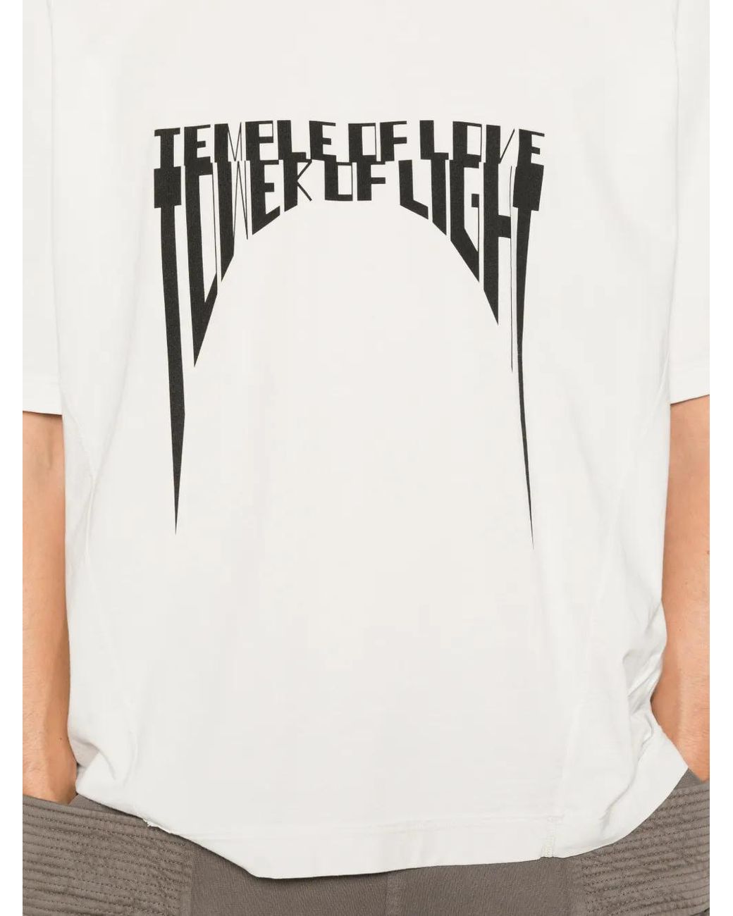 Rick Owens White Drkshdw Graphic Print T-Shirt for men