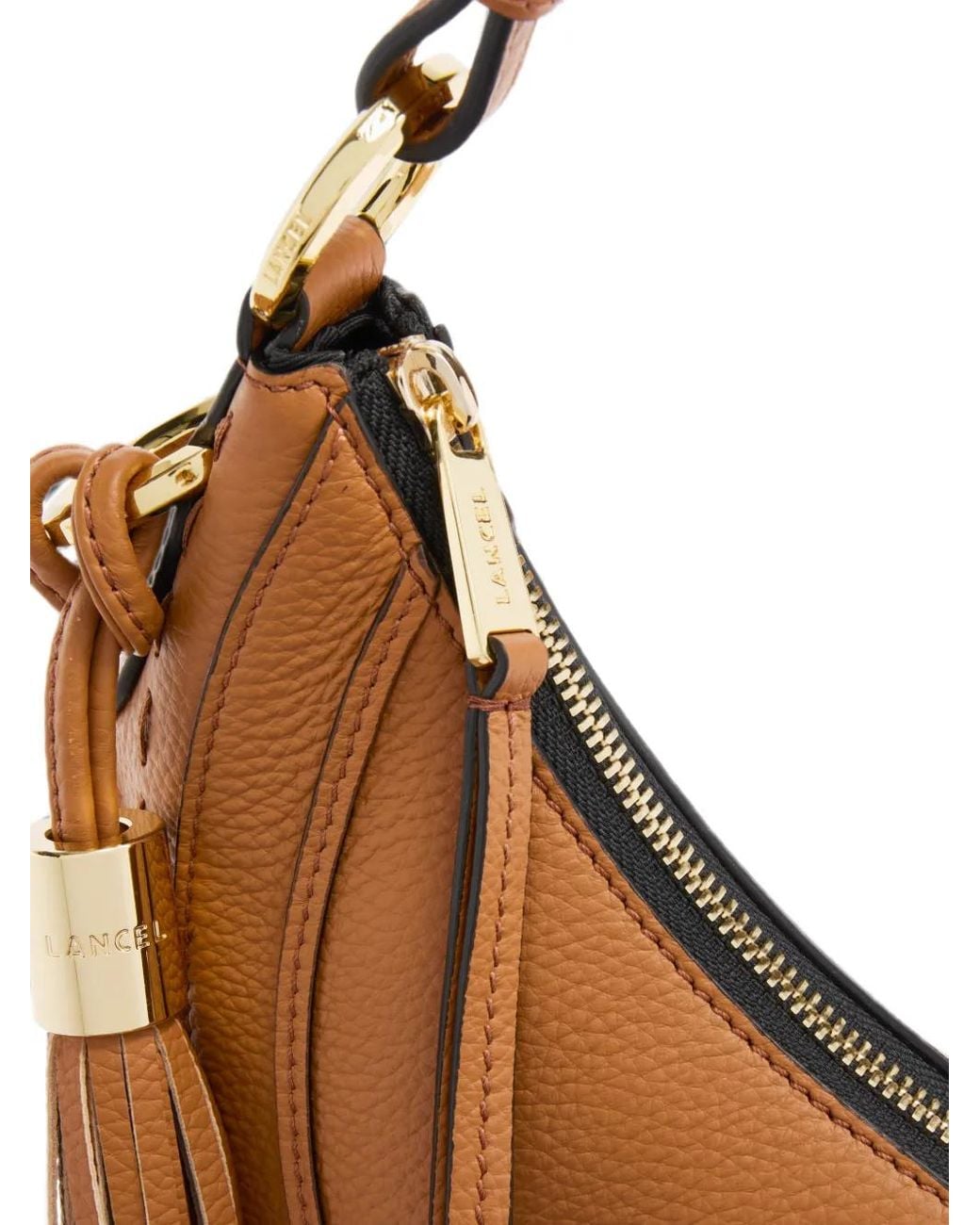 Lancel Brown Medium Tassel-Detail Shoulder Bag