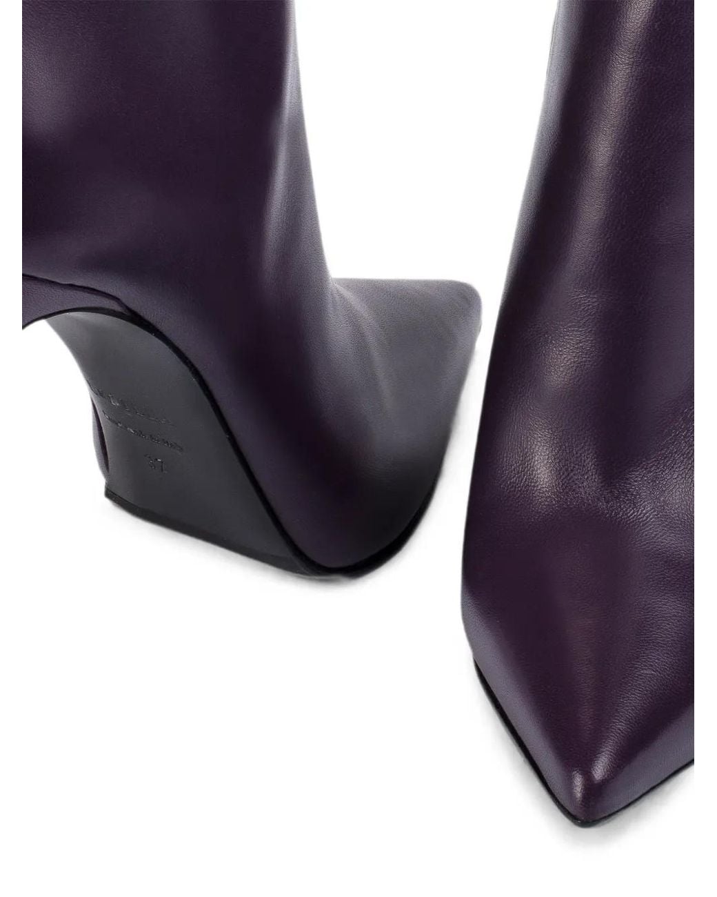 Le Silla Purple Eva Pointed-Toe Ankle Boots