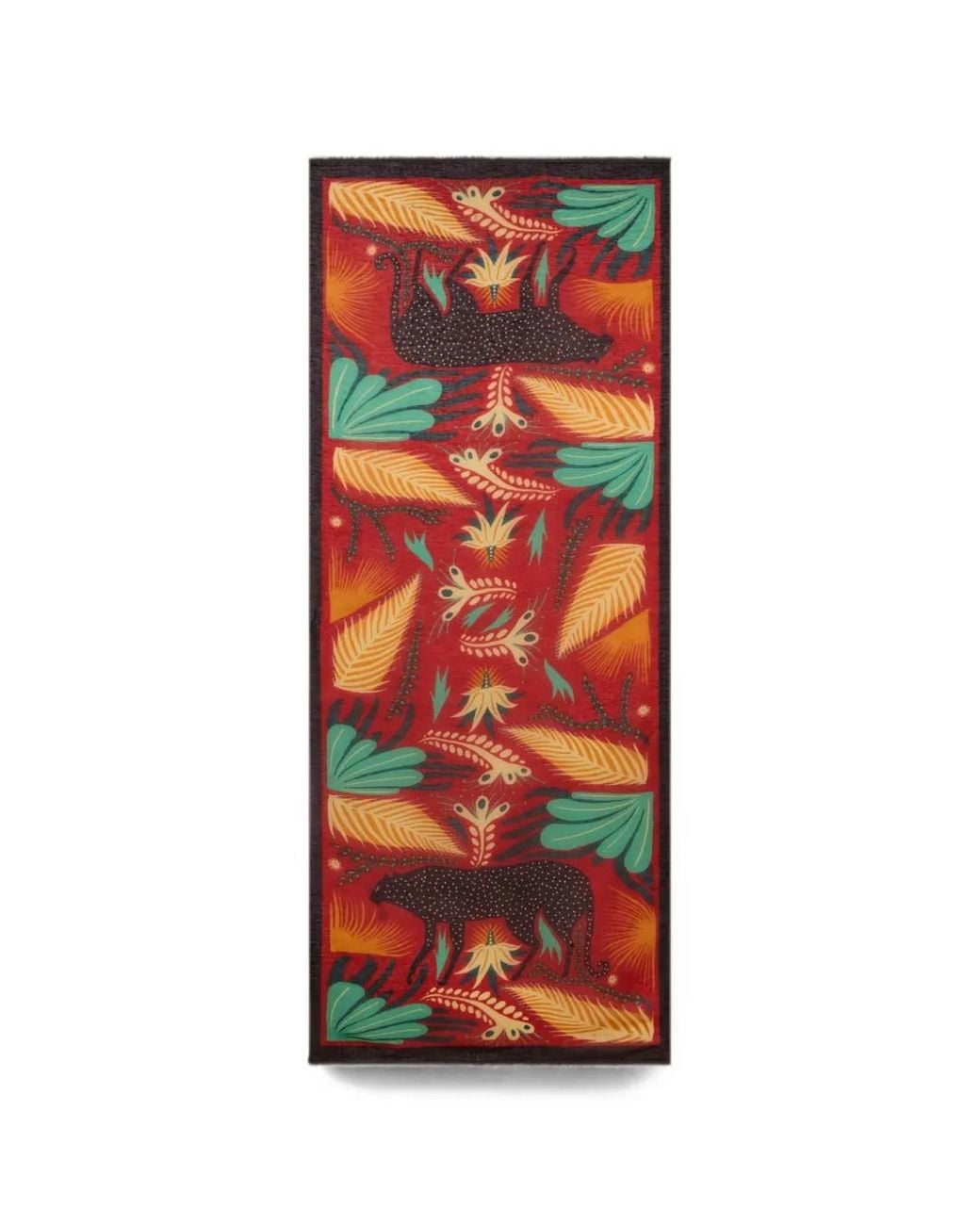 Etro Red X Tabby Booth Modal-Blend Scarf With Placed Print