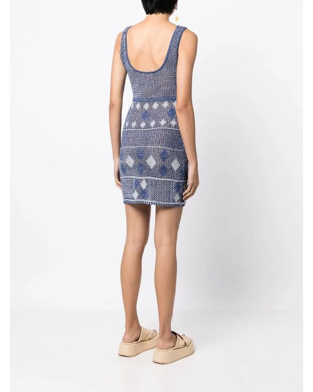 Solid & Striped Blue The Kimberly Knitted Dress