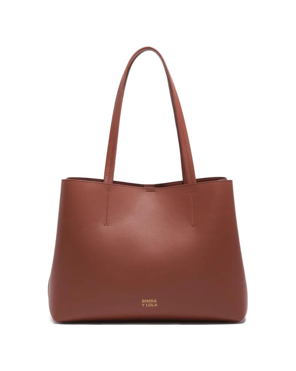 Bimba Y Lola レザーショルダーバッグ L ブラウン | Lyst