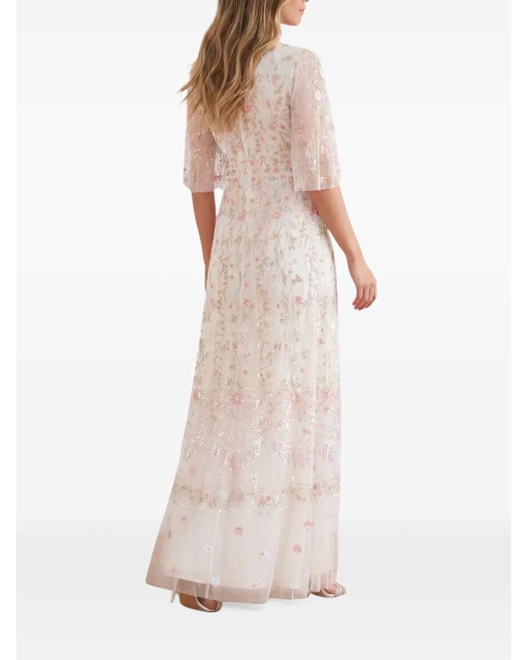 Needle & Thread Rococo Ribbon Maxi Gown in White | Lyst