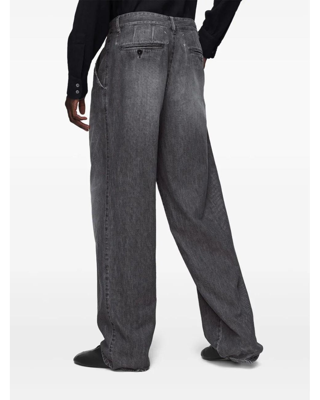 Maison Margiela Gray Faded-Effect Straight-Leg Jeans for men
