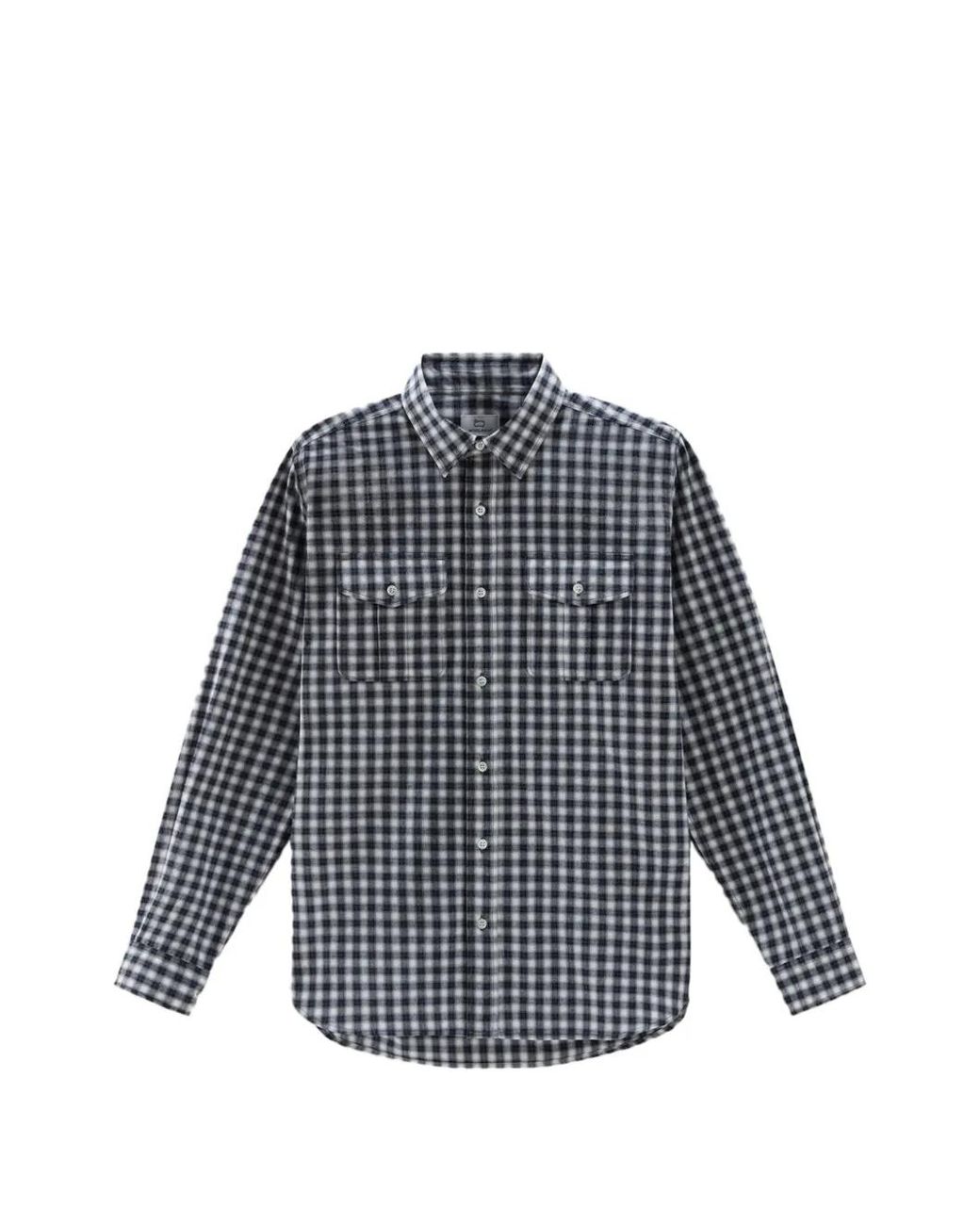 Woolrich Blue Check Pocket Shirt for men
