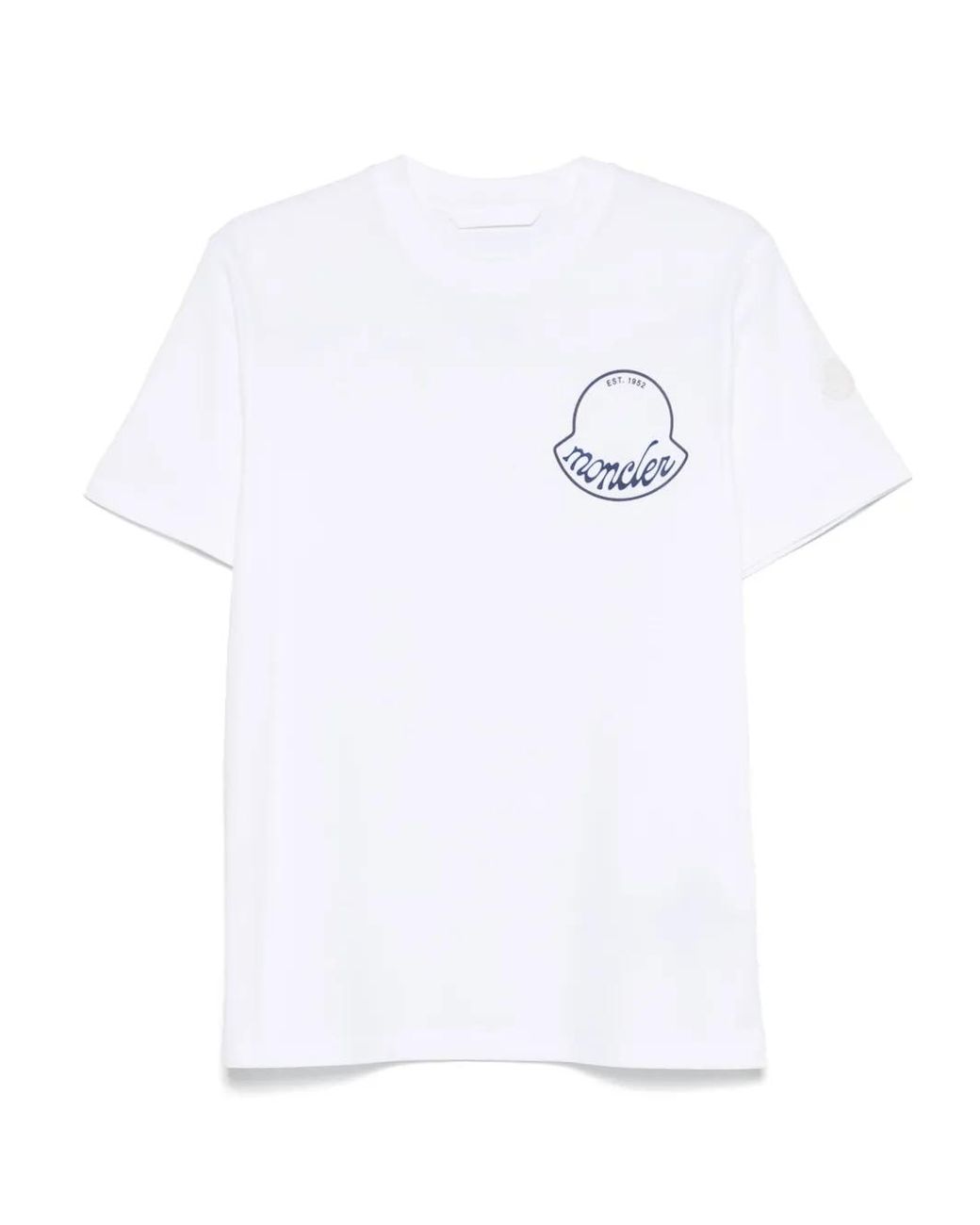 Moncler White Short Sleeve T-Shirt for men