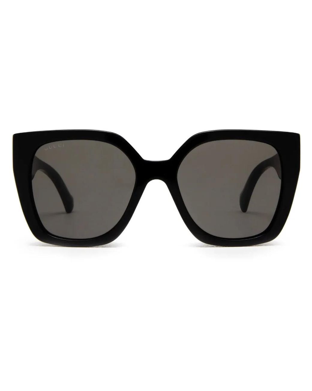 Gucci Black Striped Square-Frame Sunglasses