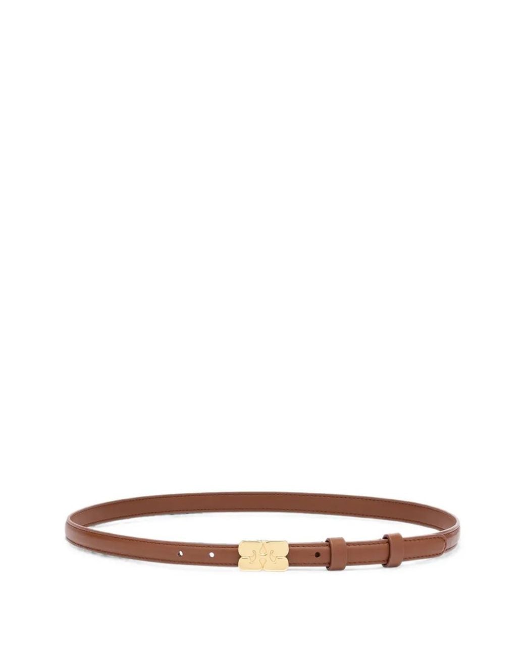 Ganni White Leather Polyester Belt