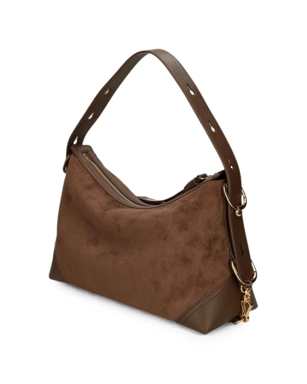 Love Moschino Brown Logo-Plaque Shoulder Bag