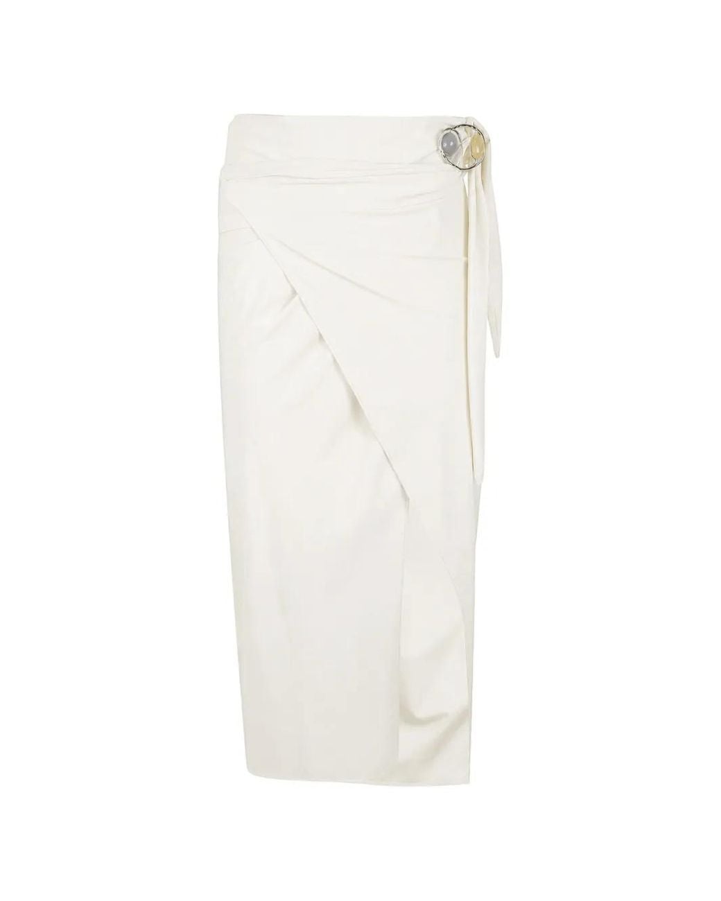 HAMOULET White Embellished Wrap Skirt