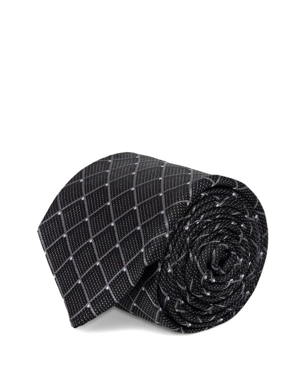 Michael Kors Black Check-Pattern Tie for men