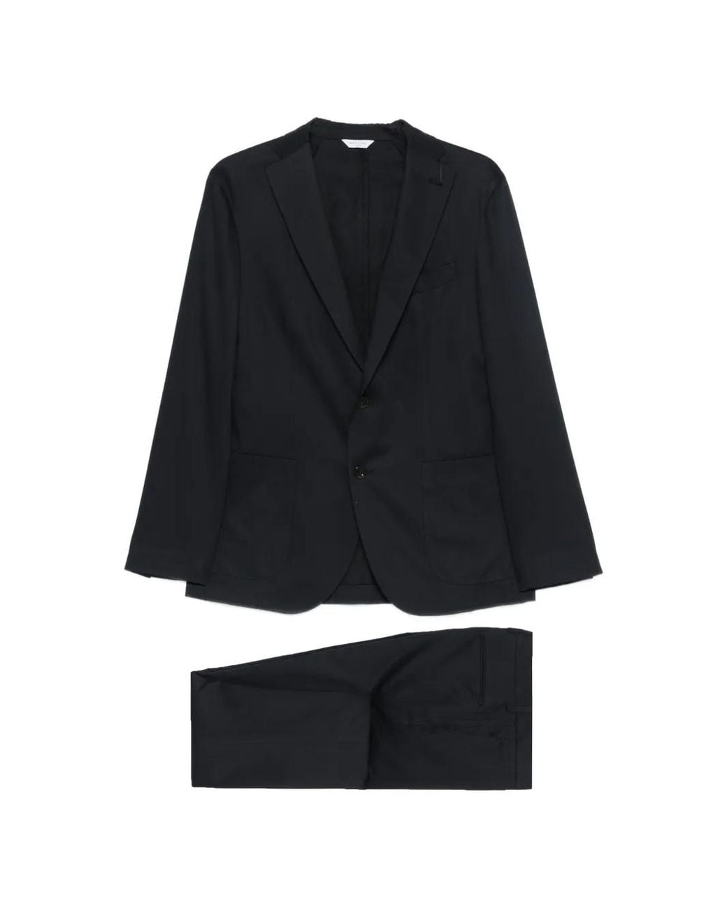 Boglioli Black Notched-Lapel Blazer for men