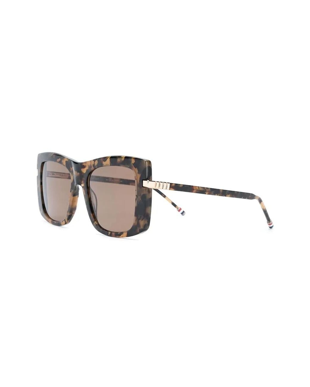 Thom Browne Natural Tb419 Square Frame Sunglasses
