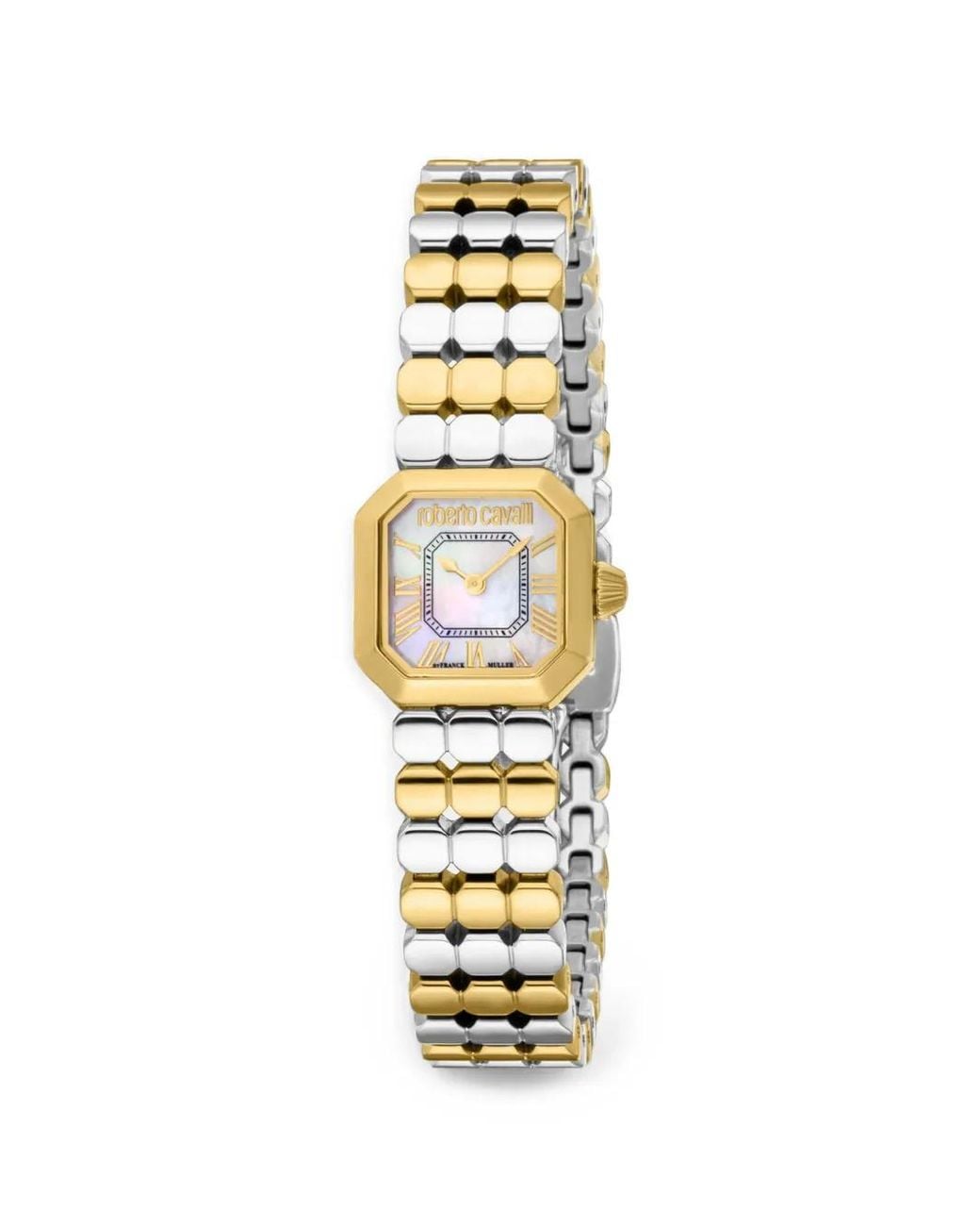 Roberto Cavalli Metallic Octagonal Case 18Mm Watch