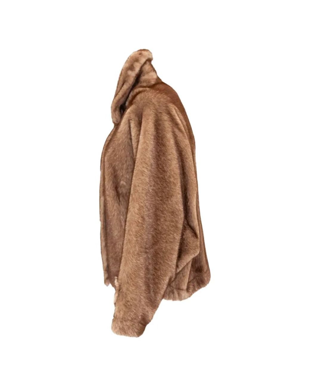 S.W.O.R.D Brown Faux-Fur Button-Up Jacket