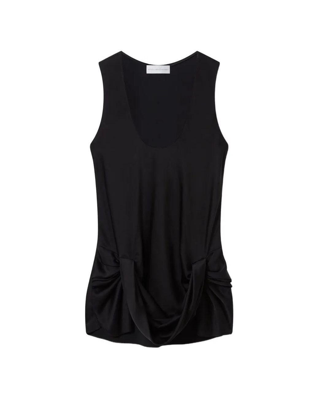 Stella McCartney Black Draped Knot-Detail Top