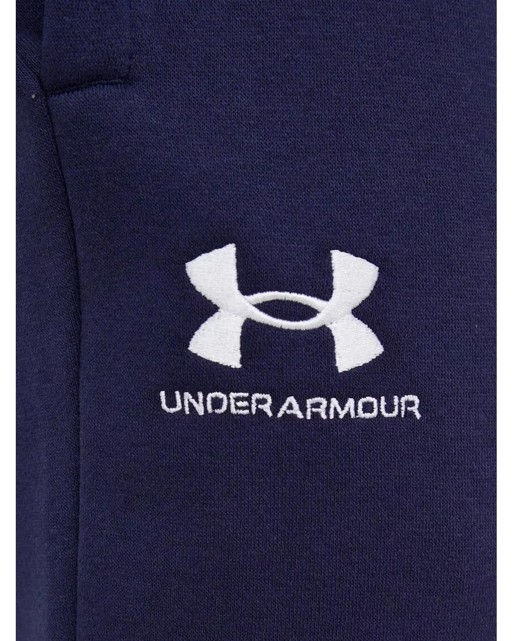 Under Armour Blue Icon Logo-Embroidered Drawstring Track Pants for men