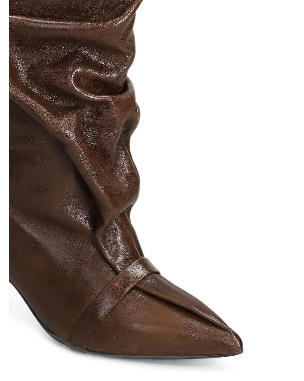 Alchimia Brown Slouchy Pointed-Toe Boots