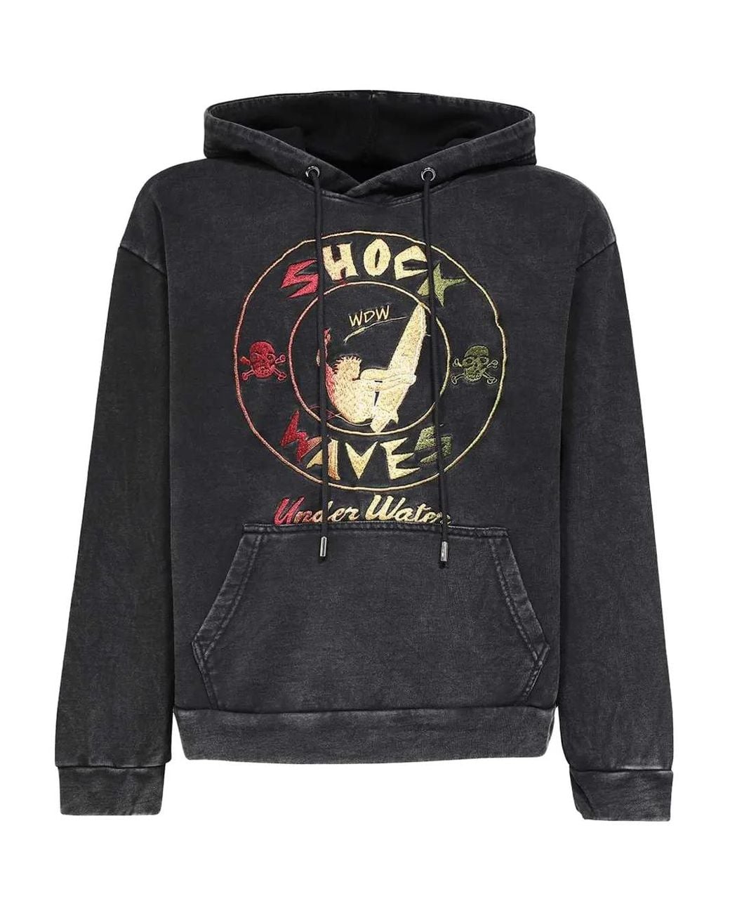Who Decides War Black Embroidered Hoodie
