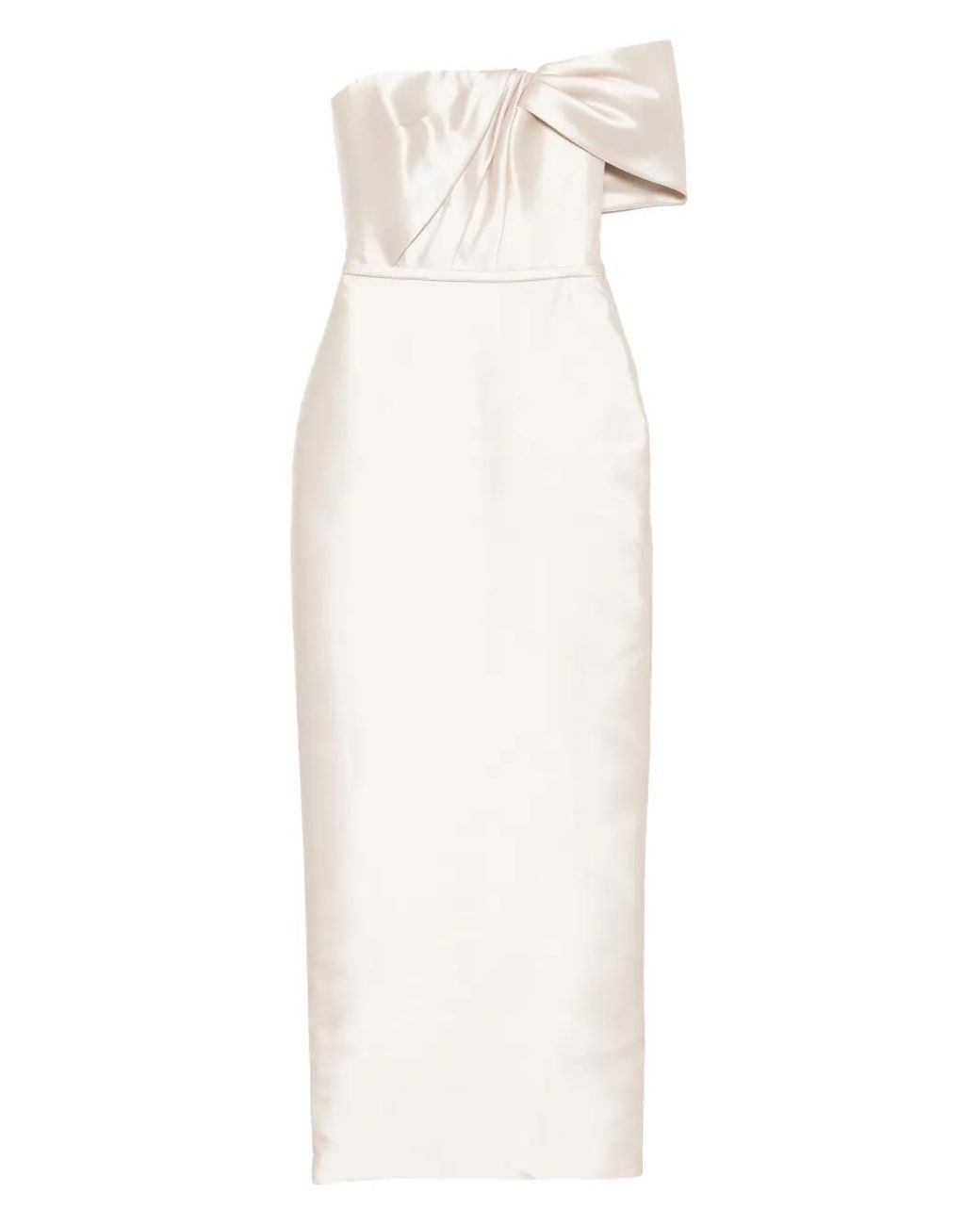 Amsale White Satin Dress