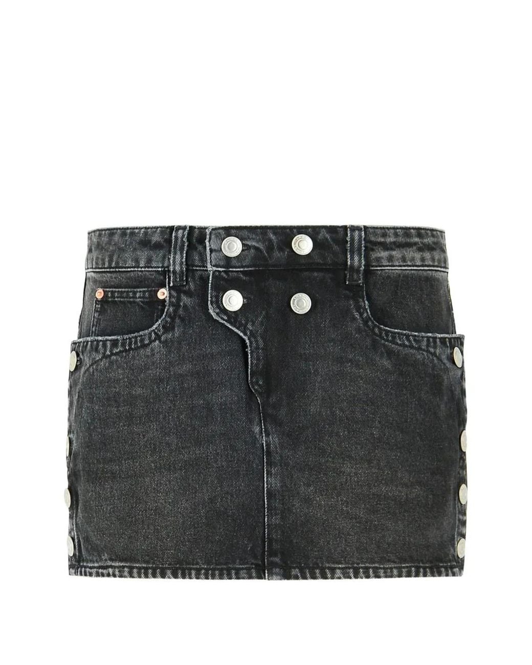 Isabel Marant Black Ralma Button-Side Mini Skirt