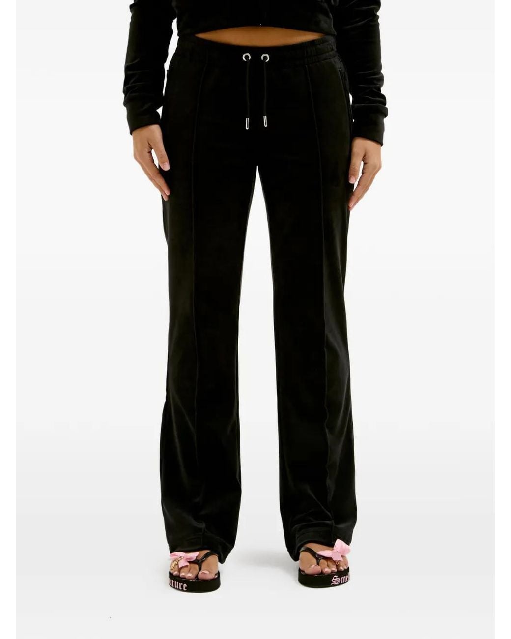 Juicy Couture Black Logo-Embellished Track Pants