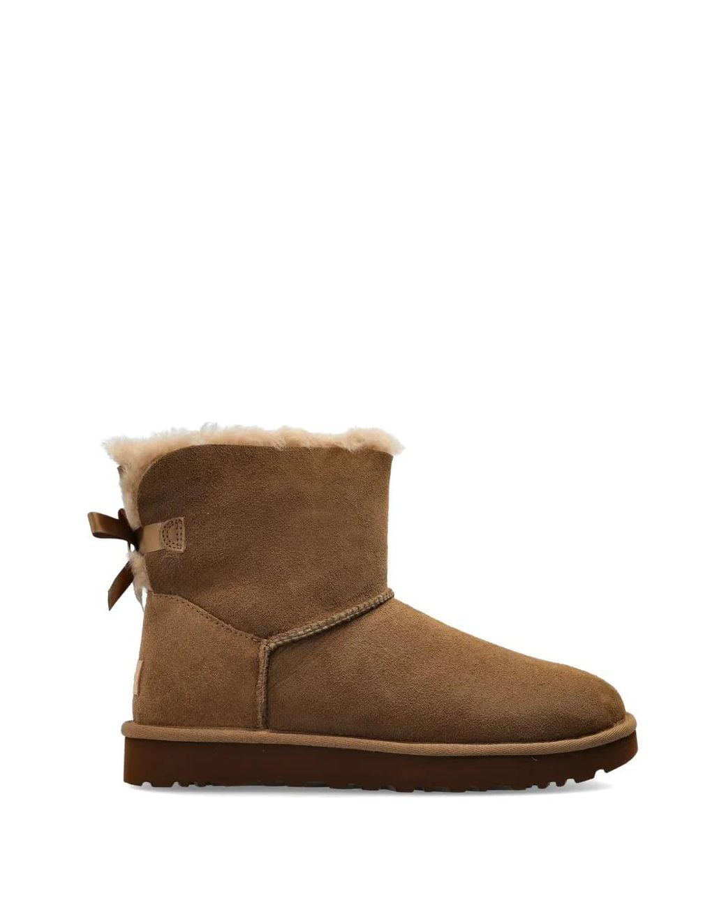 Ugg Brown Bottes Fourrées À Nœud