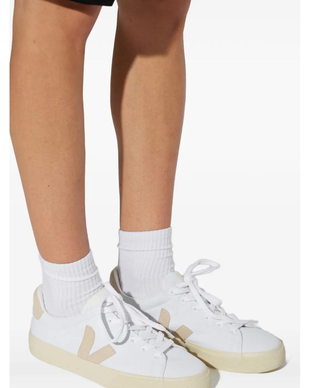 Veja White Campo Logo-Patch Sneakers