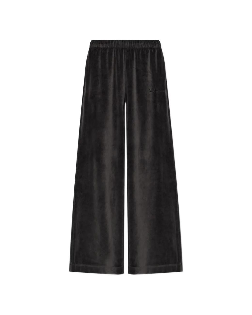 EA7 Black Velvet Track Pants