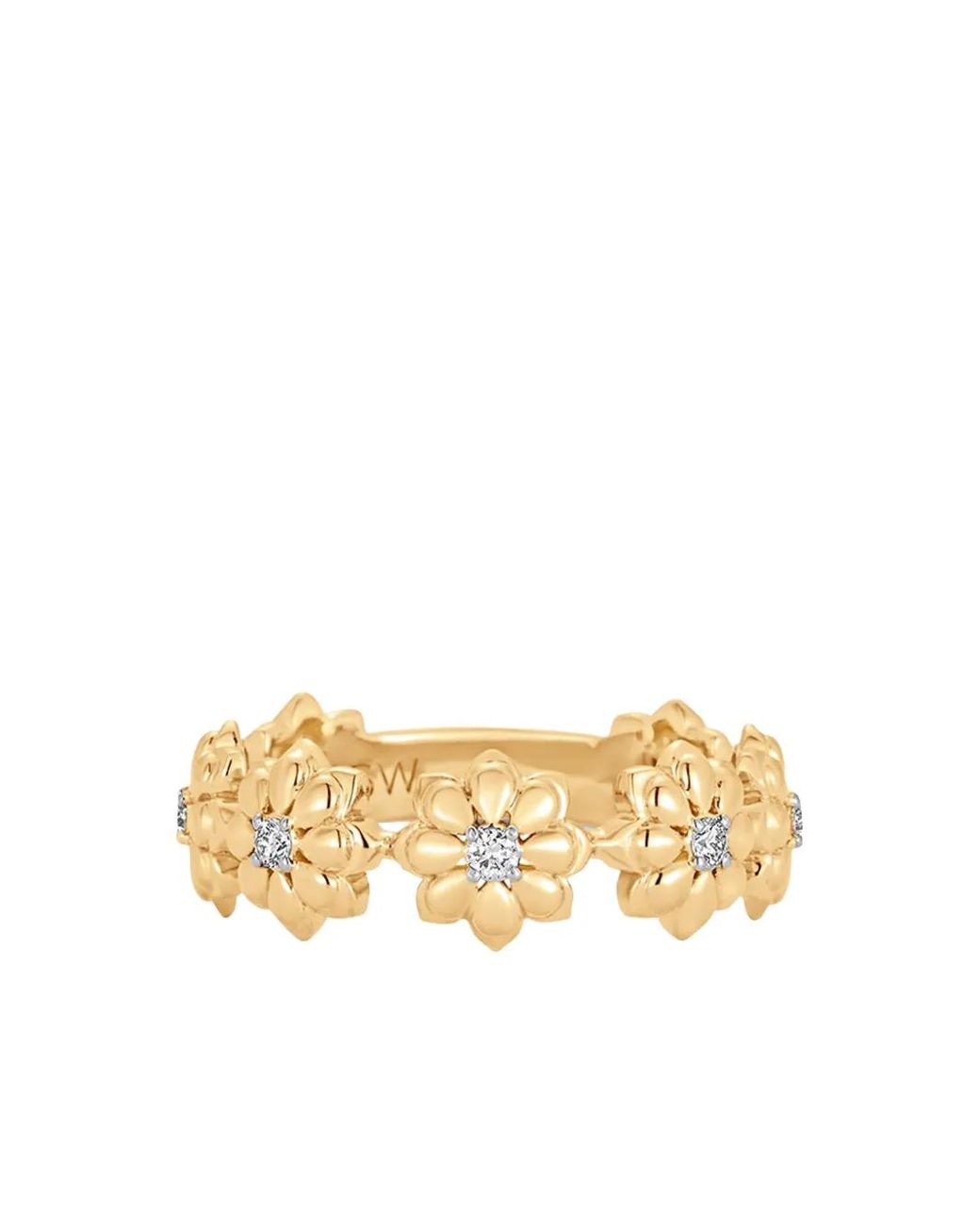 Sara Weinstock Metallic 18K Diamond Flower Ring
