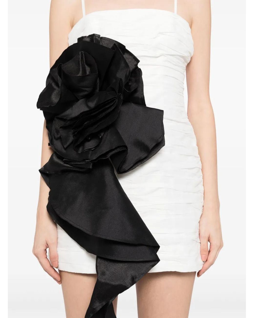 Aje. Black Potion Spiral Mini Dress