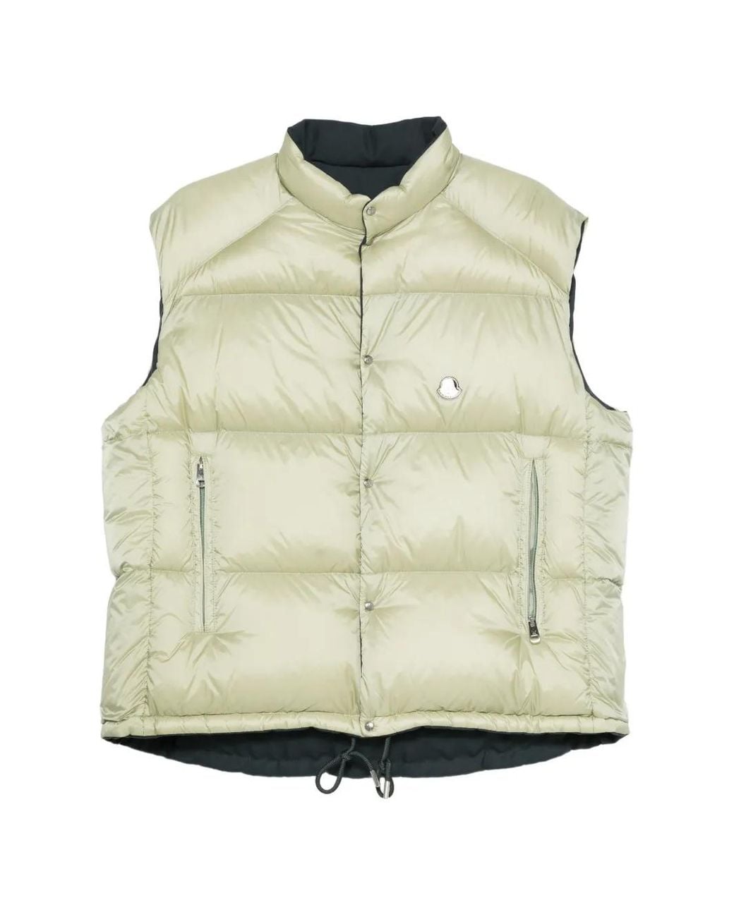 Moncler White Tibb Reversible Down Gilet for men