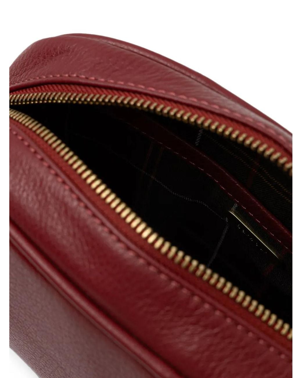 Barbour Red Mini Daphne Grained Leather Shoulder Bag