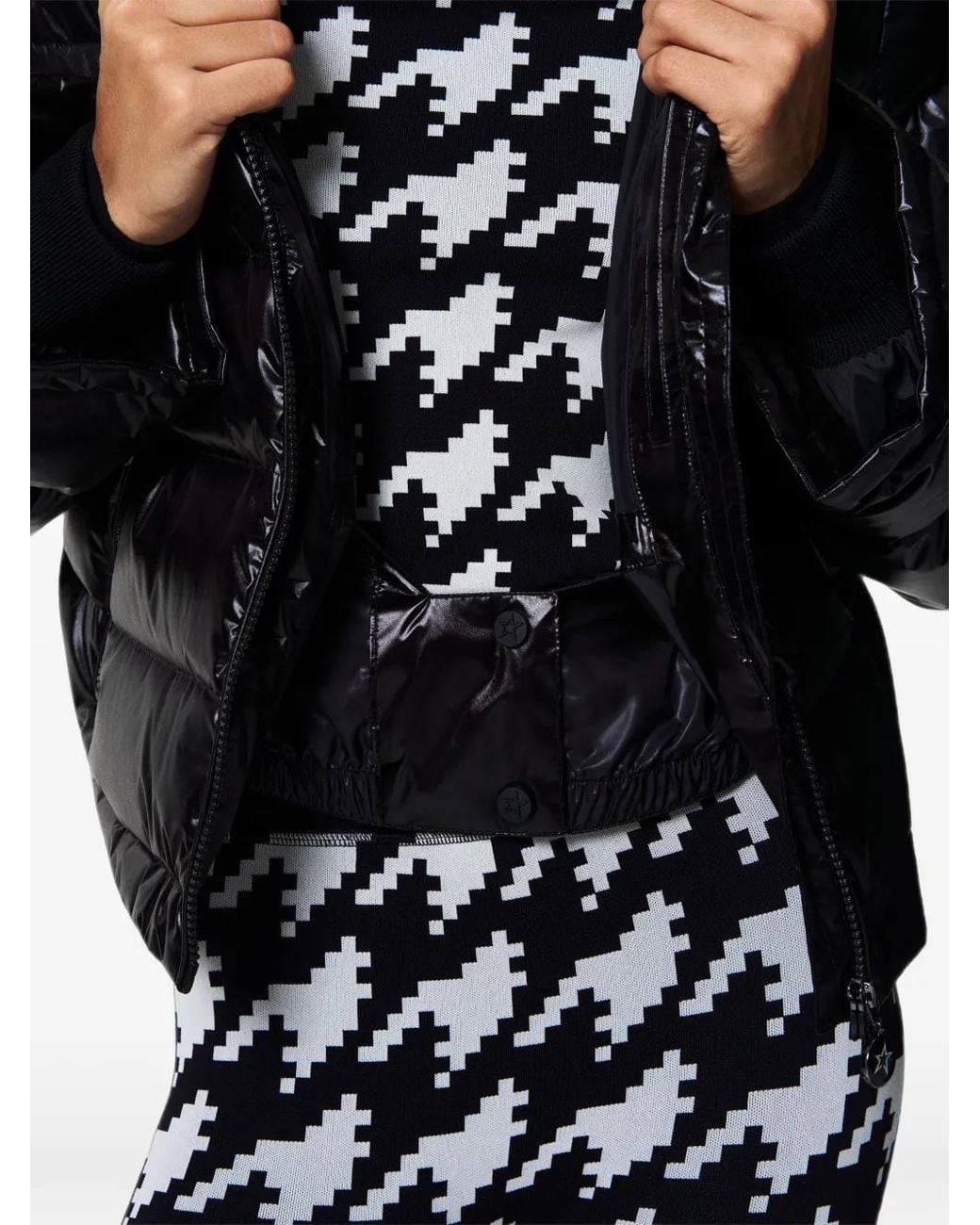 Perfect Moment Black Metallic Polar Flare Down Jacket