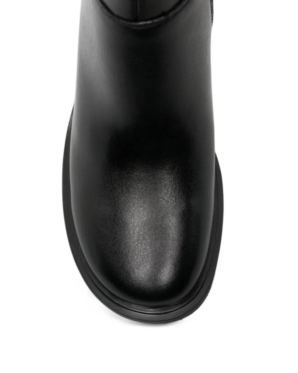 Vagabond Black Leather Block-Heel Ankle Boots