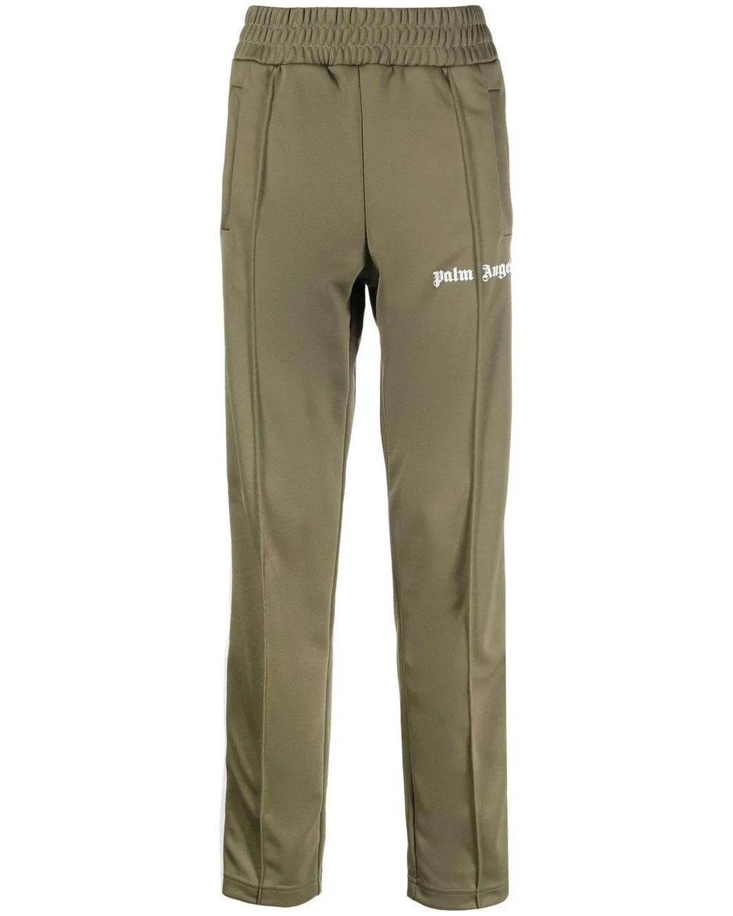 Palm Angels Green Straight-Leg Track Pants for men