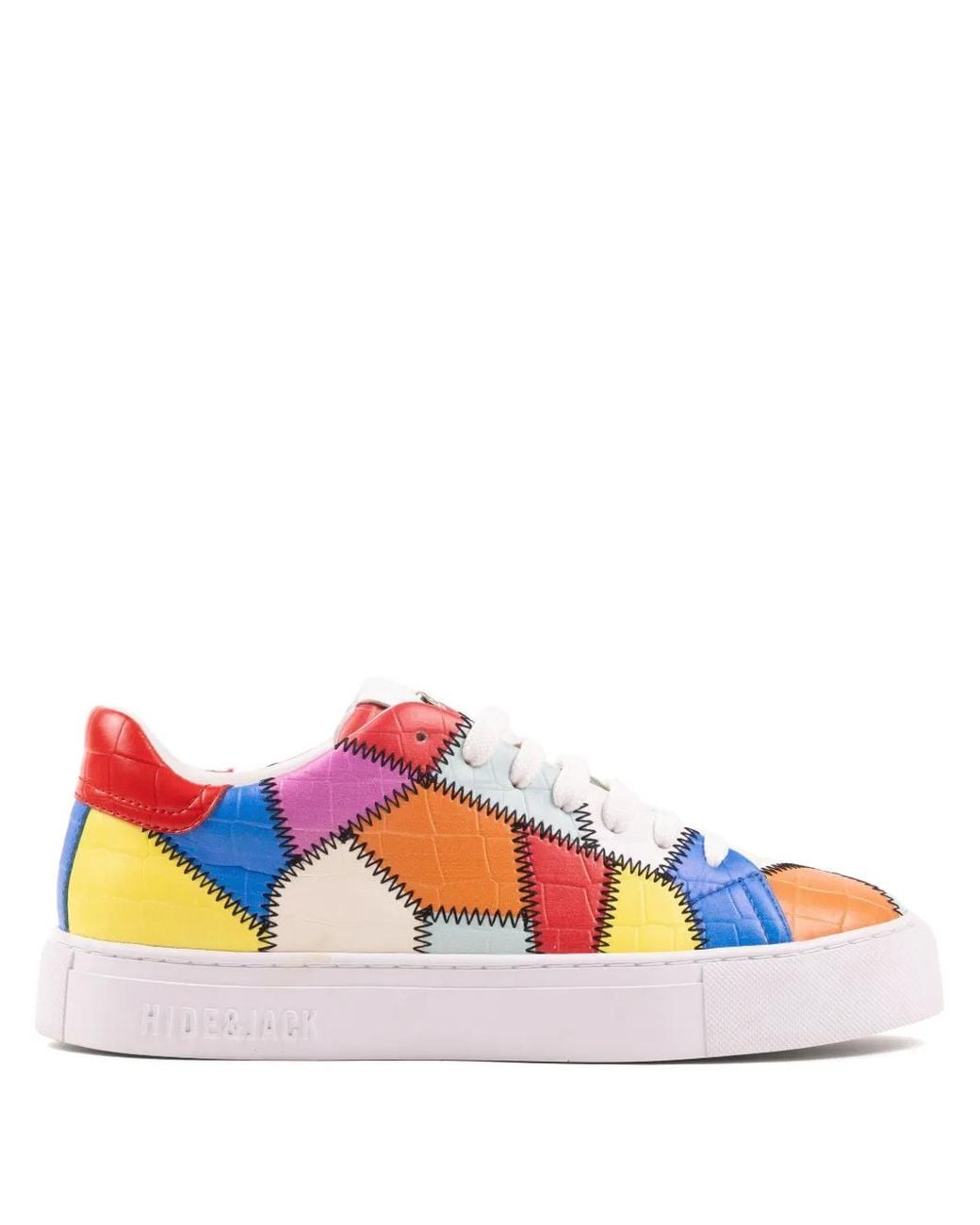 HIDE & JACK Orange Leather Sneakers