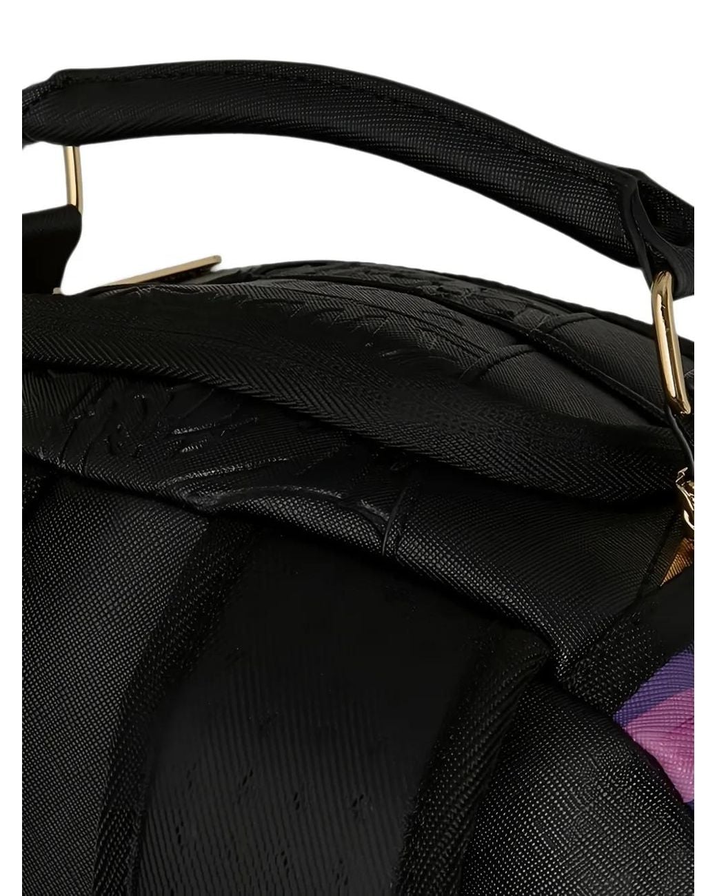 Sprayground Black X Flo Rida The Hit Maker Logo-Patch Backpack for men